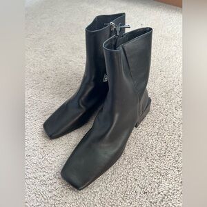 Zara leather ankle boots